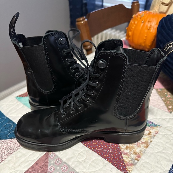 Blundstone 2219 lace up gore chelsea boot in black brush aus 4/us 7 - Picture 7 of 7